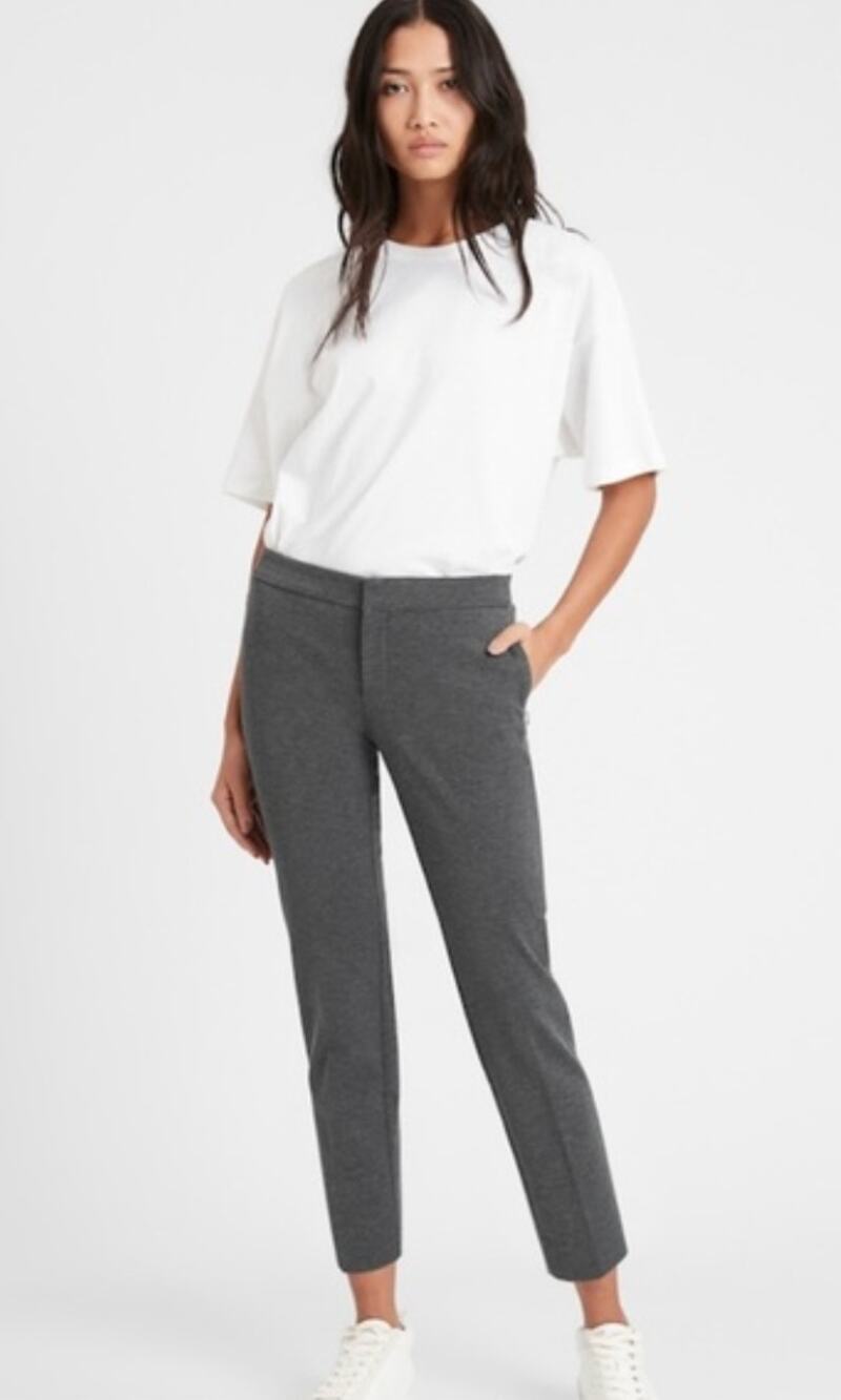 Banana Republic Slim 24-Hour Ponte Pant Trouser Womens Size 6 Grey New